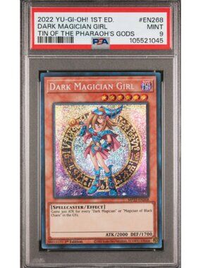 DARK MAGICIAN GIRL TIN OF THE PHARAOH'S GODS 2022 YU-GI-OH! #EN268 MINT 9